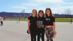 school age girls smiling together