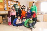 school age children posing together