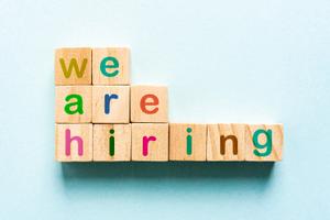 children's blocks spelling we are hiring