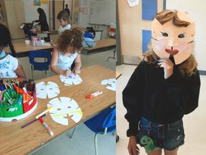 children making masks