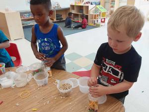 two little boys playing together